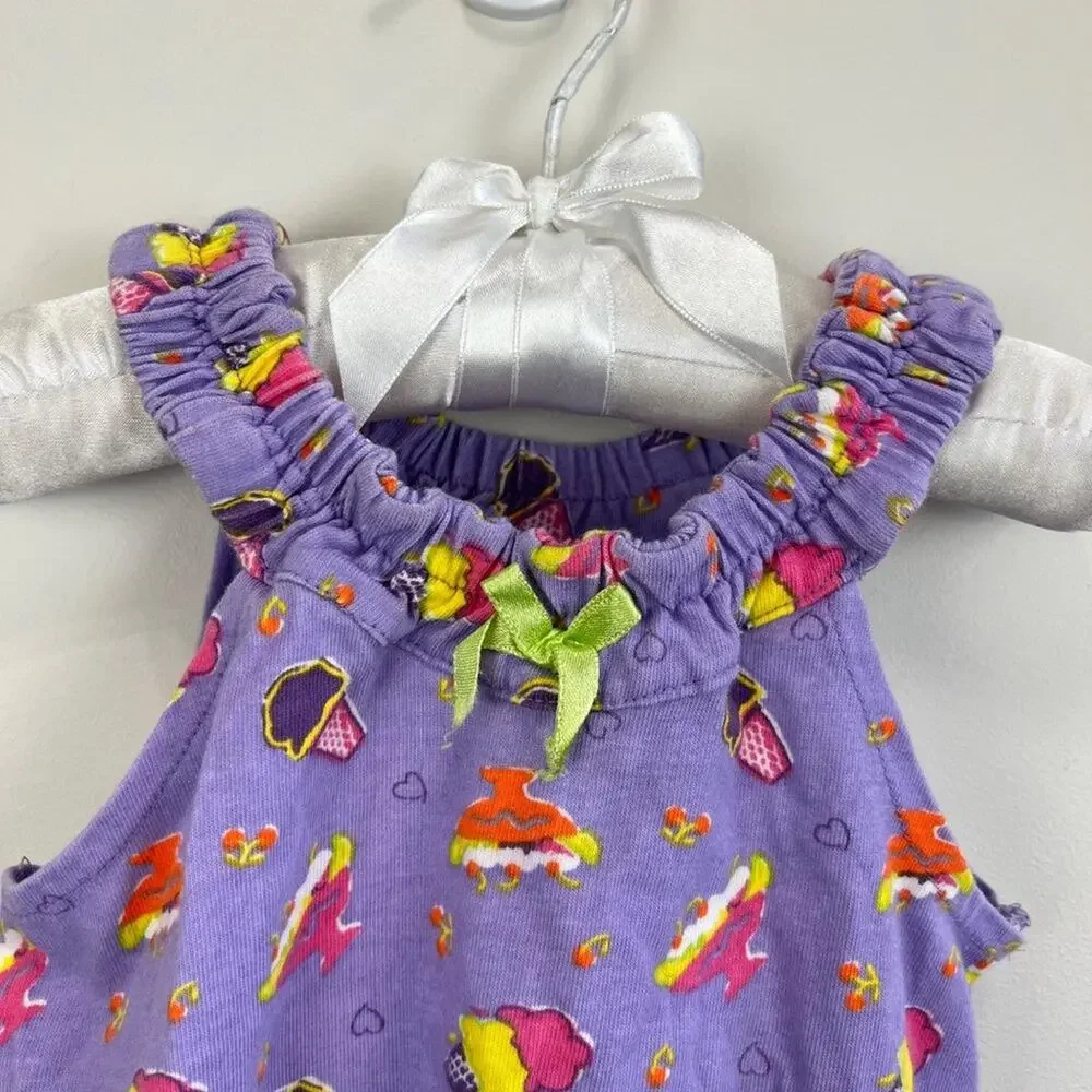 Vintage Small Steps Purple Ice Cream Tank Top 24 Months